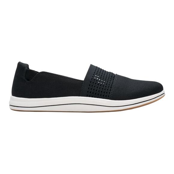 Clarks Women's Cloud Steppers Breeze Vibe Casual Flats Black Size 7 1/2 W - Picture 2 of 5